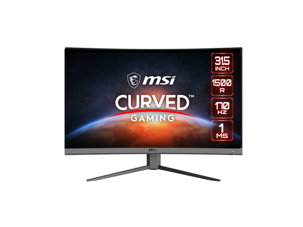 MSI 31.5 170 Hz VA QHD Gaming Monitor FreeSync Premium (AMD Adaptive Sync) 2560 x 1440 (2K) 91% DCI-P3 / 114.8% sRGB G32CQ4 E2 4