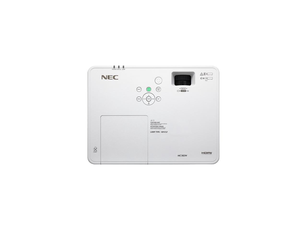 NEC Display Solutions NP-MC453X 1024 x 768 4500-lumen LCD 4,500 Lumen, XGA, 1.2x Zoom, LCD Classroom Projector 16,000:1 3