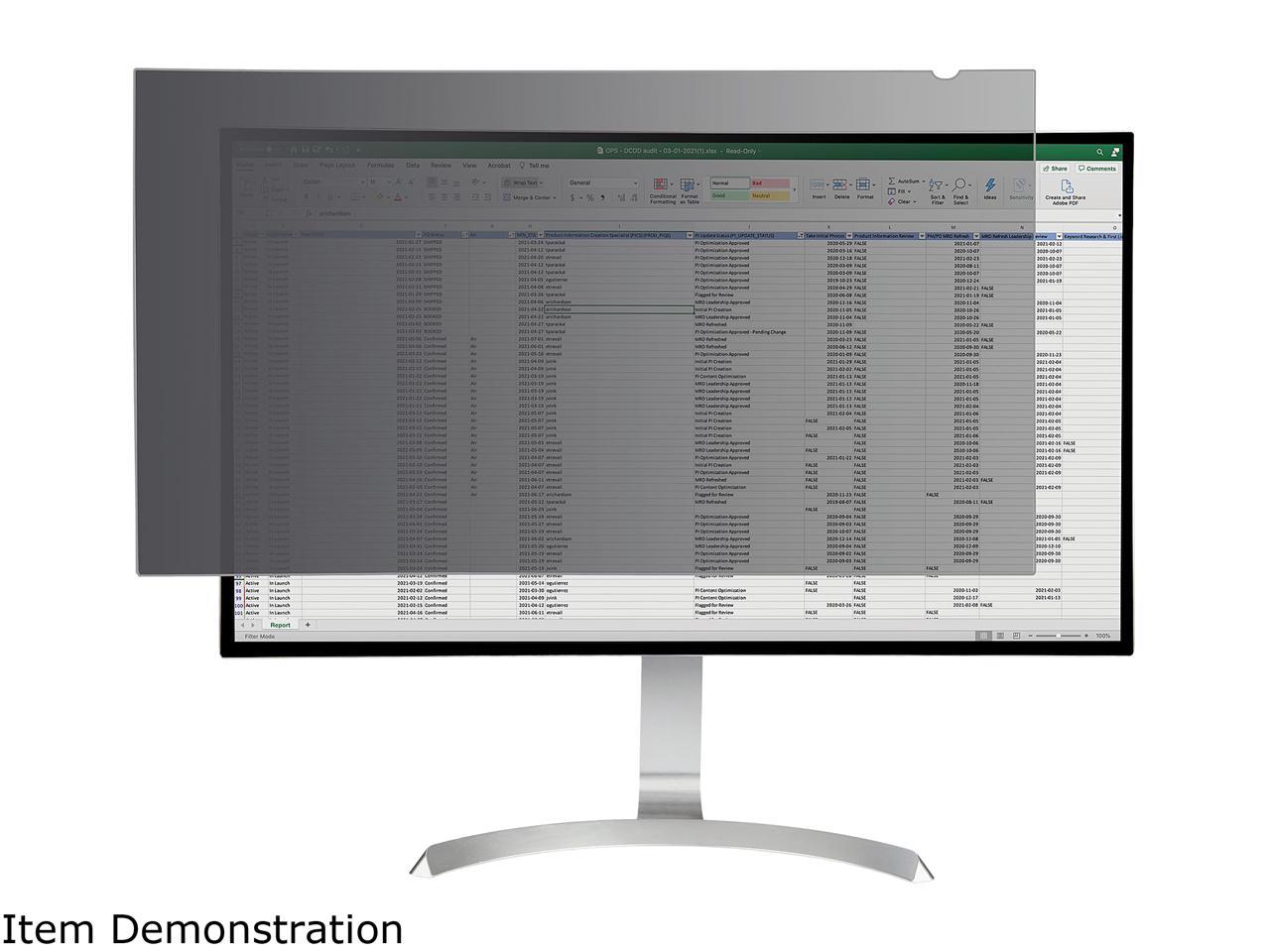 StarTech.com PRIVSCNMON27 Monitor Privacy Screen for 27 inch PC Display - Computer Screen Security Filter - Blue Light Reducing Screen Protector Film - 16:9 WideScreen - Matte/Glossy - +/-30 Degree 1