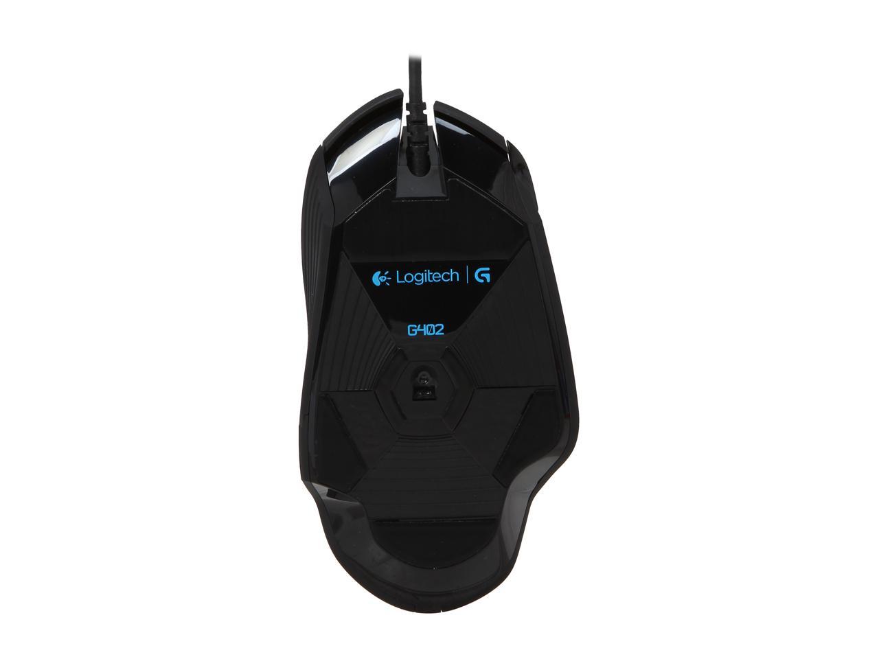 Logitech G402 910-004069 Black Wired Optical Hyperion Fury FPS Gaming Mouse with High Speed Fusion Engine 4