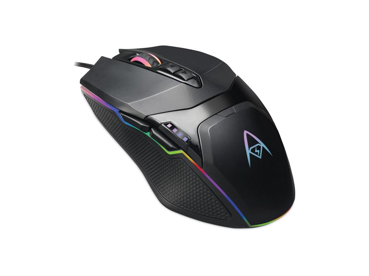 ADESSO iMouse X5 Black 6 Buttons 1 x Wheel USB Wired Optical 6400 dpi RGB Illuminated Gaming Mouse 1