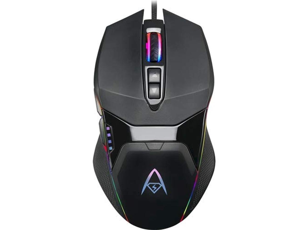 ADESSO iMouse X5 Black 6 Buttons 1 x Wheel USB Wired Optical 6400 dpi RGB Illuminated Gaming Mouse 3