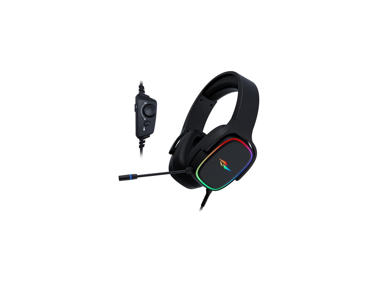 Rosewill SAROS C150XS 7.1 Surround Sound USB Pro Gaming Headset, 50mm Full Spectrum Driver, Noise Reduction Microphone, In-Line Controls, Dynamic RGB Backlighting, For PS4, PS5, PC, Laptop, mobile 1