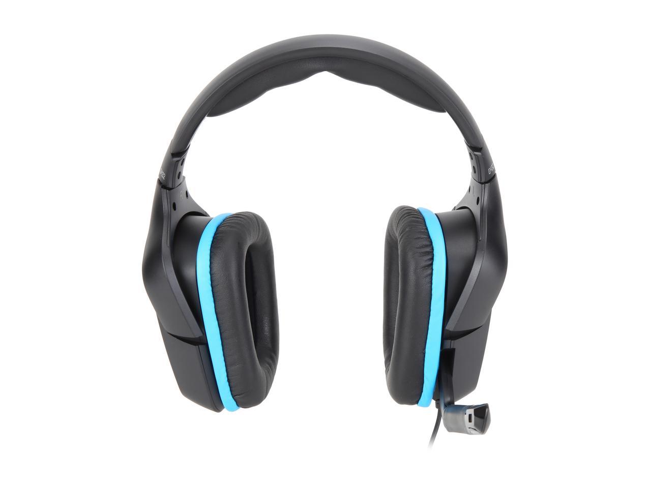 Logitech G432 Wired Gaming Headset, 7.1 Surround Sound, DTS Headphone:X 2.0, Flip-to-Mute Mic, PC (Leatherette) Black/Blue 2