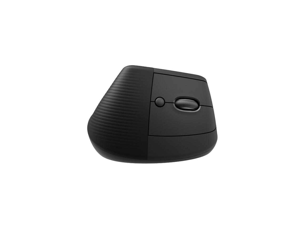 Logitech Lift Vertical Ergonomic Mouse, Wireless, Bluetooth or Logi Bolt USB receiver, Quiet clicks, 4 buttons, compatible with Windows/macOS/iPadOS, Laptop, PC - Graphite 2