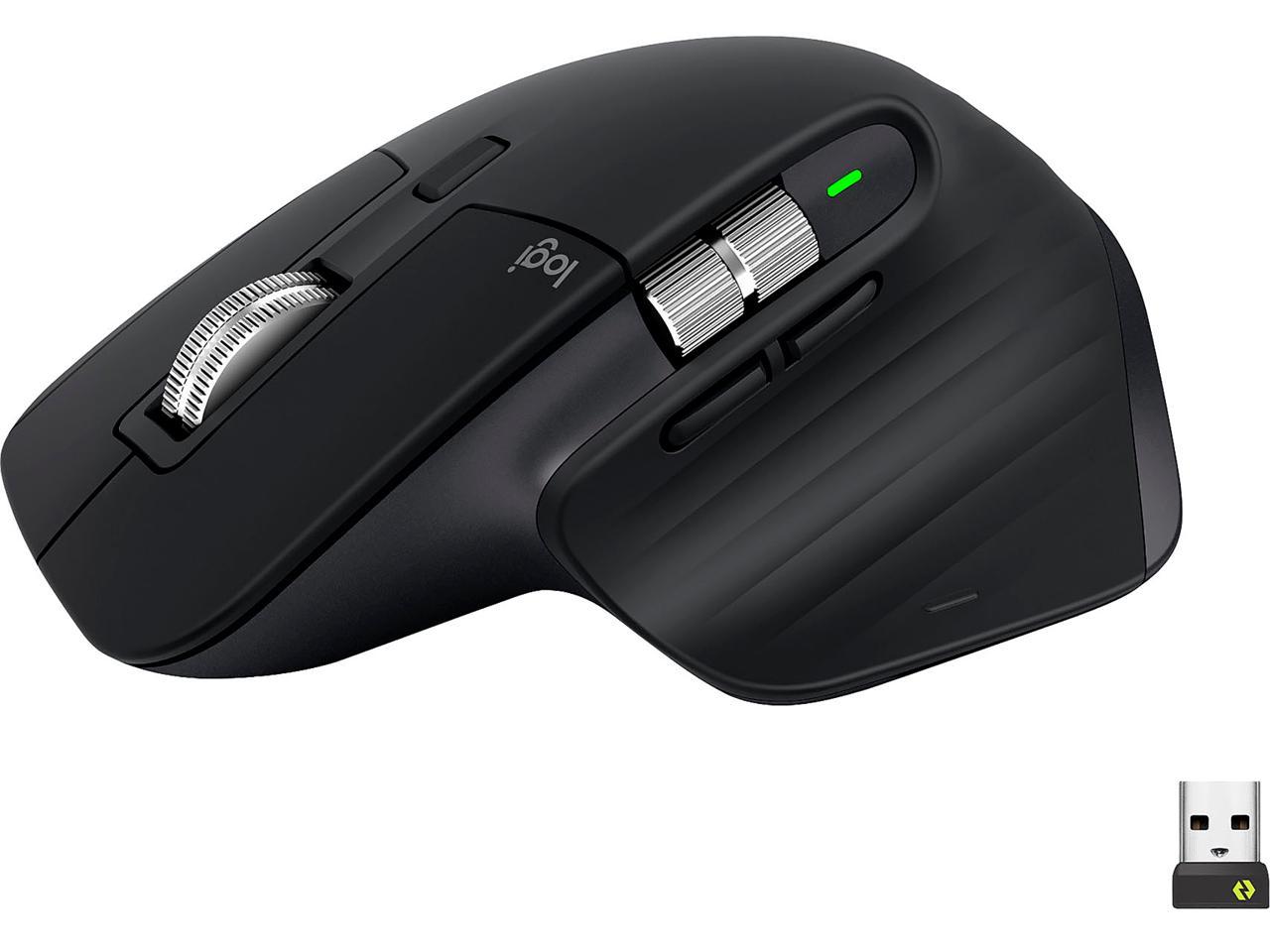 Logitech MX Master 3S - Wireless Performance Mouse with Ultra-fast Scrolling, Ergo, 8K DPI, Track on Glass, Quiet Clicks, USB-C, Bluetooth, Windows, Linux, Chrome - Black 1