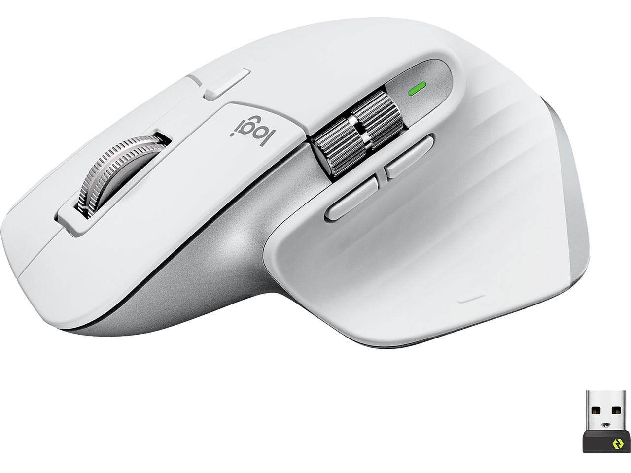 Logitech MX Master 3S - Wireless Performance Mouse with Ultra-fast Scrolling, Ergo, 8K DPI, Track on Glass, Quiet Clicks, USB-C, Bluetooth, Windows, Linux, Chrome - Pale Grey 1