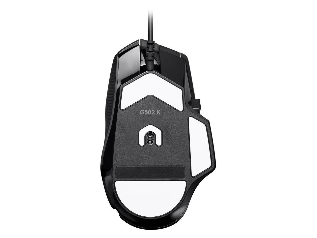 Logitech G502 X Wired Gaming Mouse - LIGHTFORCE hybrid optical-mechanical primary switches, HERO 25K gaming sensor, compatible with PC - macOS/Windows - Black 2