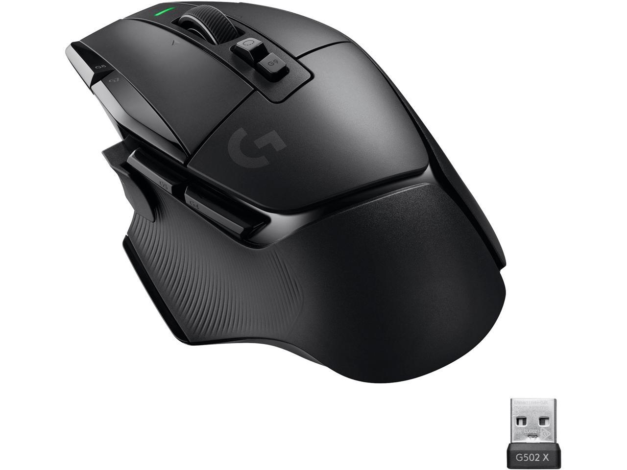 Logitech G502 X LIGHTSPEED Wireless Gaming Mouse - Optical mouse with LIGHTFORCE hybrid optical-mechanical switches, HERO 25K gaming sensor, compatible with PC - macOS/Windows - Black 1