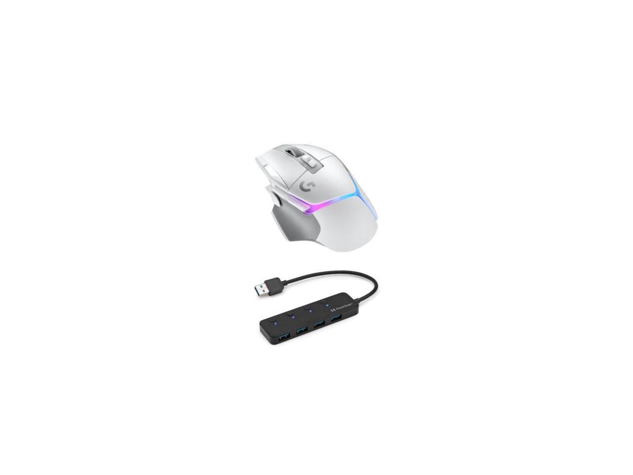 Logitech G502 X PLUS LIGHTSPEED Wireless RGB Gaming Mouse - Optical mouse with LIGHTFORCE hybrid switches, LIGHTSYNC RGB, HERO 25K gaming sensor, compatible with PC - macOS/Windows  - White 1