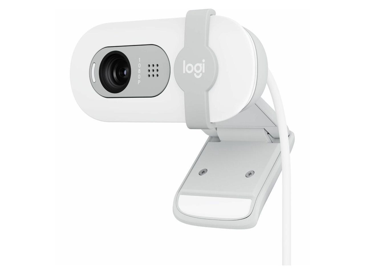 Logitech BRIO 100 Webcam - 2 Megapixel - Off White - USB Type A - Fixed Focus - 58° Angle - Microphone - macOS, Windows  960-001616 1