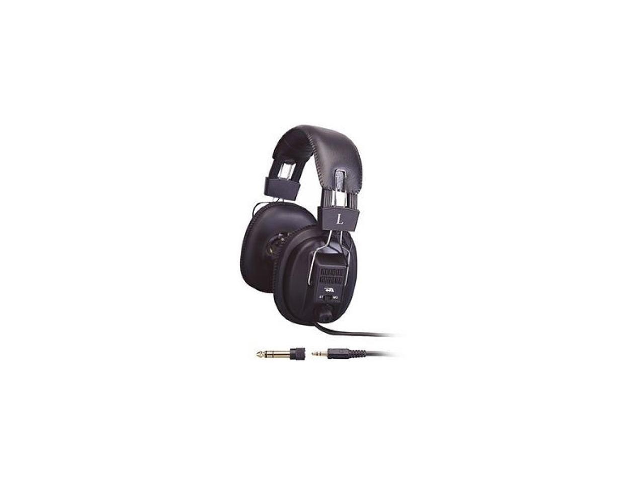 Cyber Acoustics Black ACM-500RB 3.5 mm plug and 1/4" adapter (included) Connector Circumaural Pro Series Headphone 1