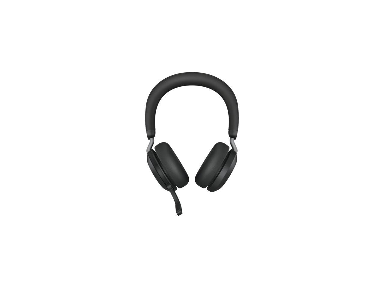 Jabra Evolve2 75 PC Wireless Headset with 8-Microphone Technology - Dual Foam Stereo Headphones with Adjustable Advanced Active Noise Cancelling, USB-A Bluetooth Adapter and UC Compatibility - Black 1