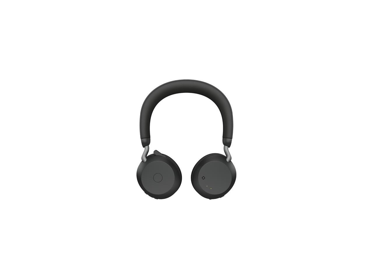 Jabra Evolve2 75 PC Wireless Headset with 8-Microphone Technology - Dual Foam Stereo Headphones with Adjustable Advanced Active Noise Cancelling, USB-A Bluetooth Adapter and UC Compatibility - Black 2