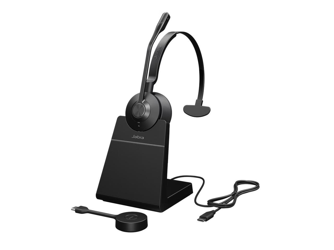 Jabra Engage 55 USB Type-C Connector Mono Headset - UC, with Charging Stand 1