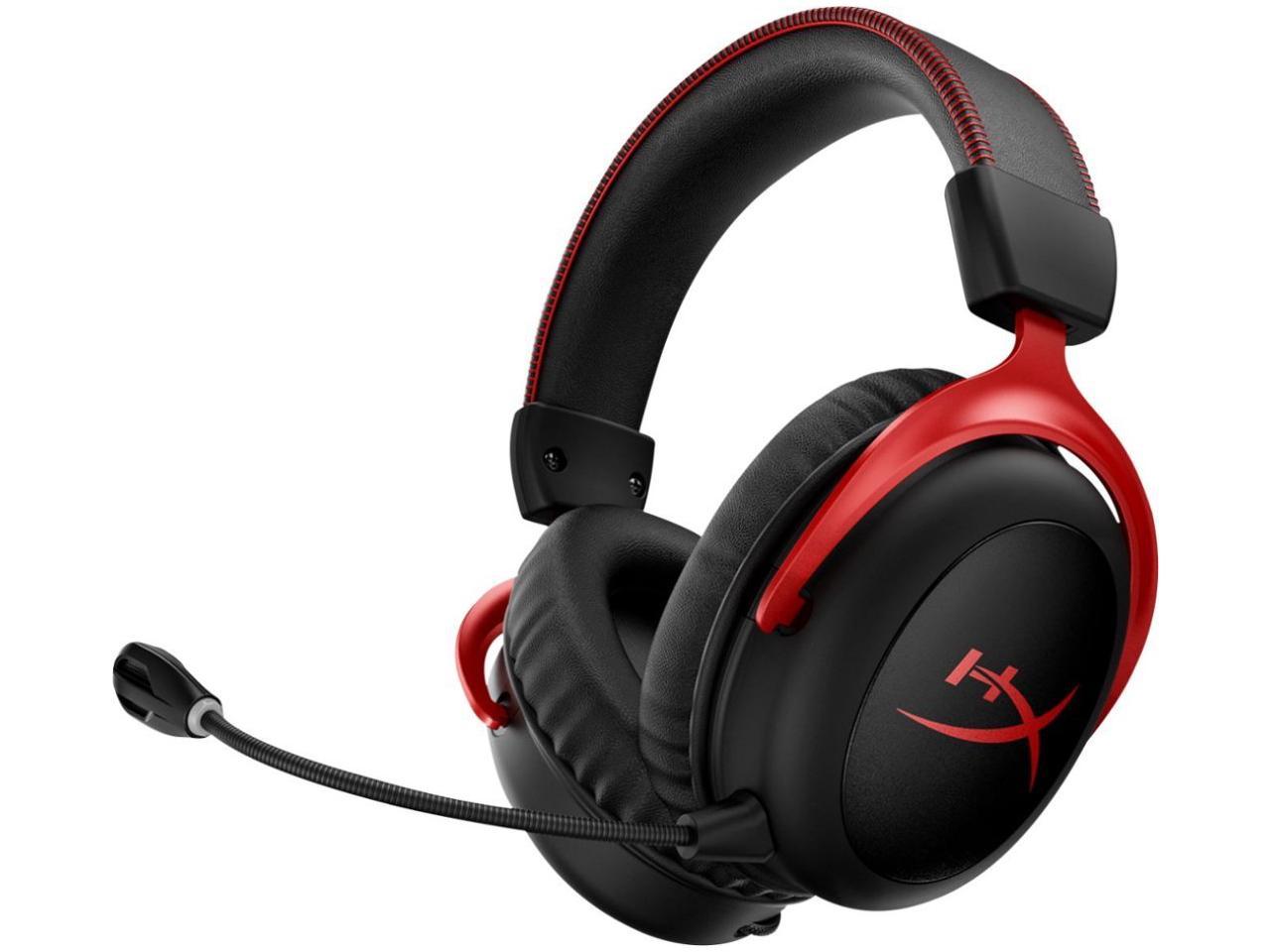 HyperX - Cloud II Wireless 7.1 Surround Sound Gaming Headset for PC and Playstation - Black/Red 1