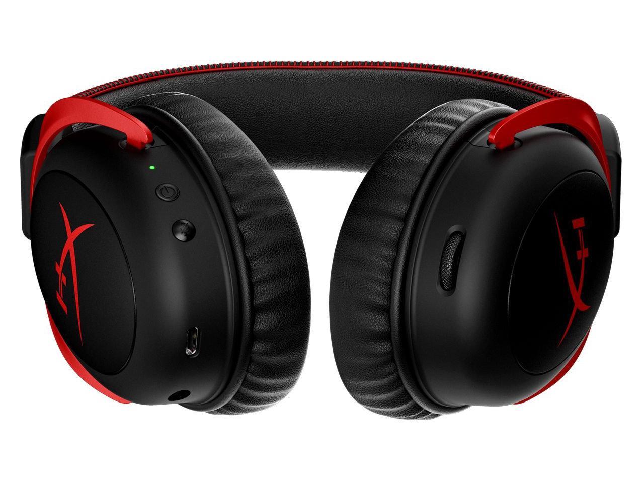 HyperX - Cloud II Wireless 7.1 Surround Sound Gaming Headset for PC and Playstation - Black/Red 3