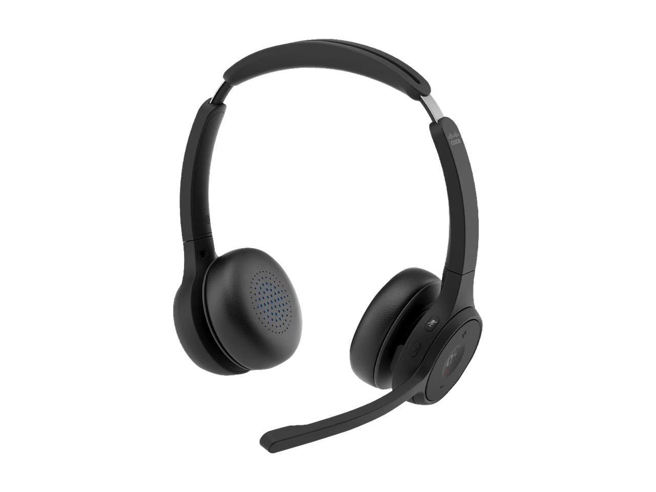 Cisco 722 Wireless Headsets Dual On Ear Bundle - Carbon Black 1