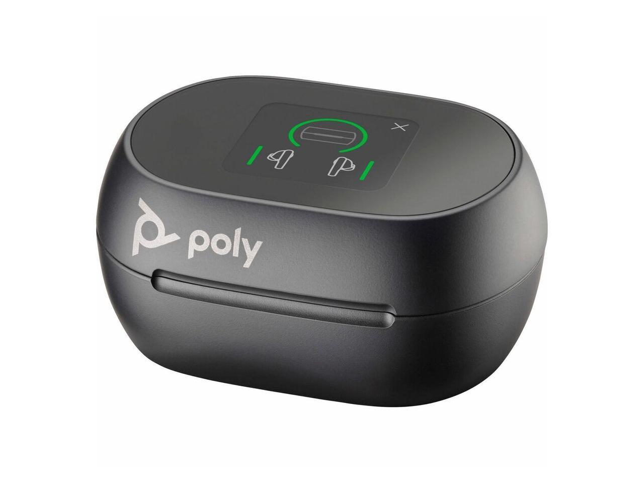 Poly Voyager Free 60+ UC Carbon Black Earbuds + BT700 USB-C Adapter + Touchscreen Charge Case 3