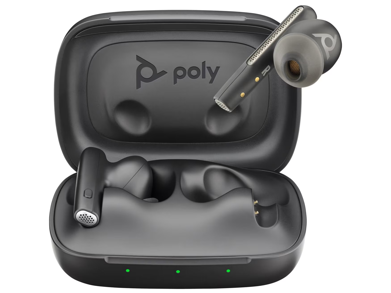 Poly Voyager Free 60 UC Black Earbuds + BT700 USB-C Adapter + Basic Charge Case 2