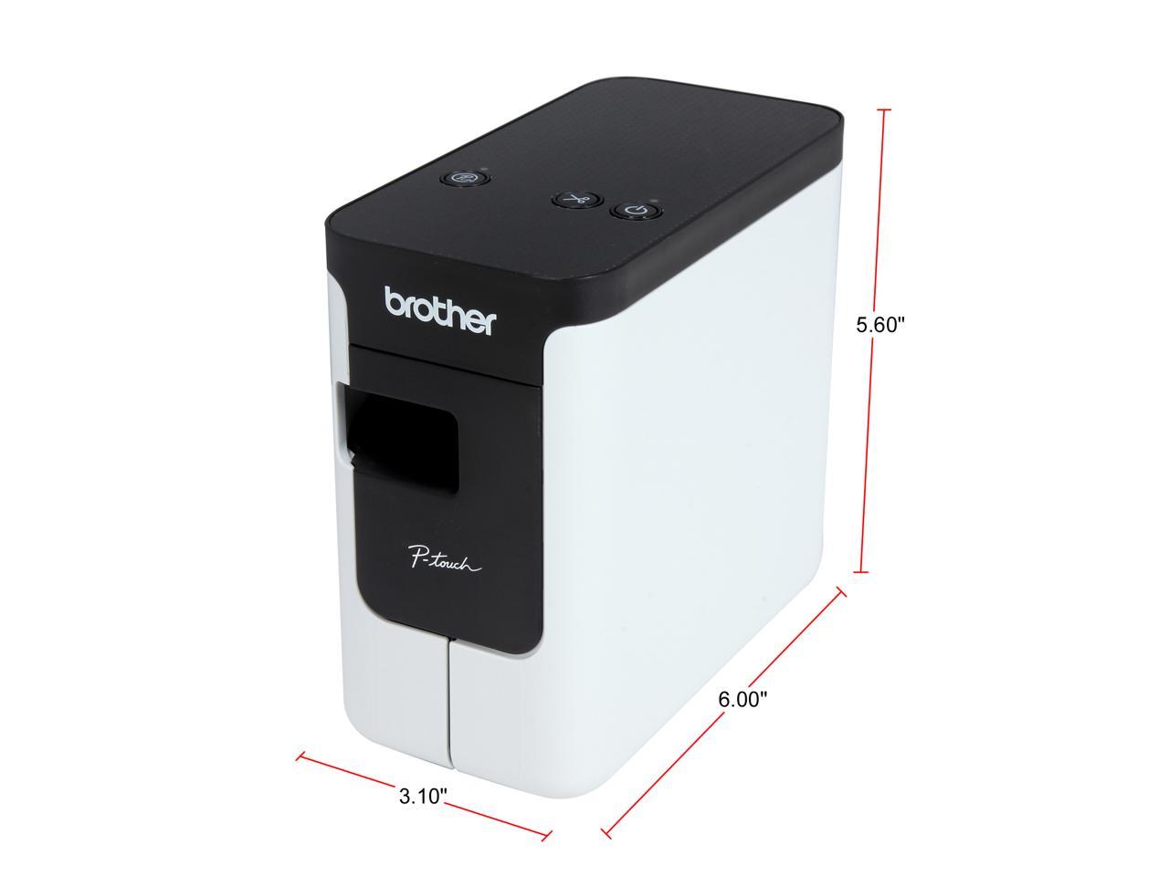 Brother P-touch PT-P700 PC-Connectable Label Printer for PC and Mac, Thermal Transfer, 180 x 360 dpi, 30mm./sec, Up to 4 Print Lines, Auto Cutter, Barcode Printing, USB 2