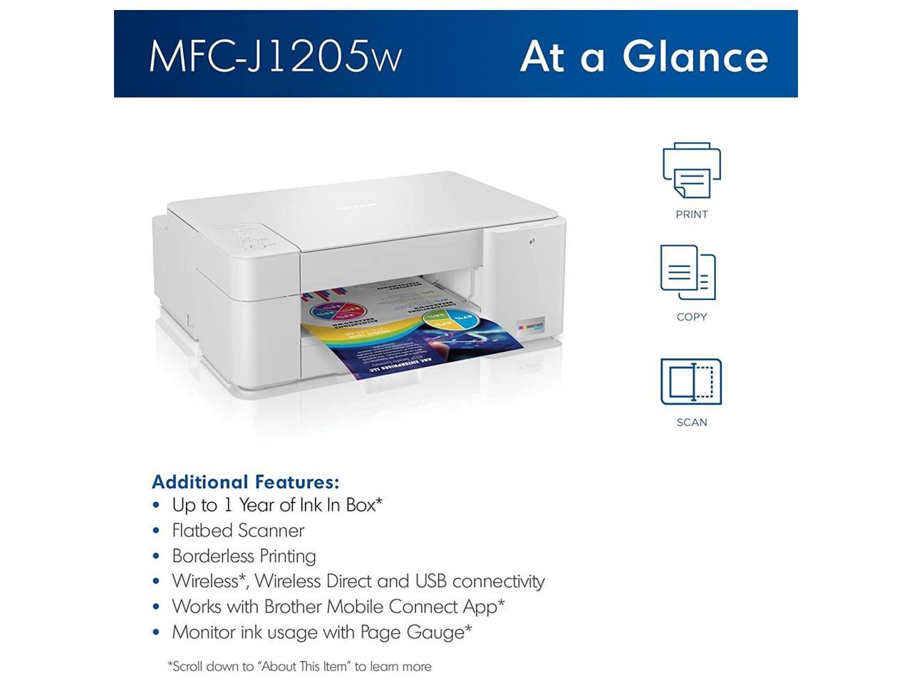 Brother MFC-J1205W INKvestment Tank Wireless Multi-Function Color Inkjet Printer with Up to 1-Year of Ink In-box 5