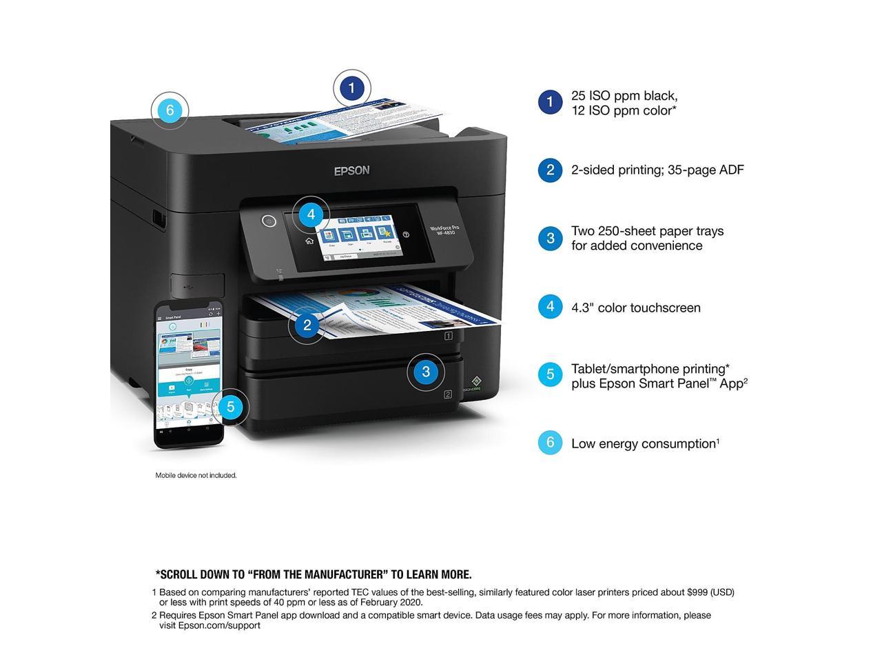 Epson WorkForce Pro WF-4830 Wireless All-in-One Printer 5