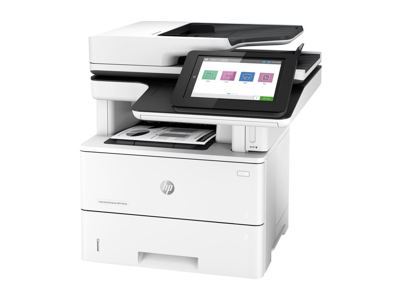 HP LaserJet Enterprise M528f MFP A4: Up to 43 ppm
Letter: Up to 45 ppm Monochrome Ethernet (RJ-45) / RJ-11 / USB Laser Printer 2