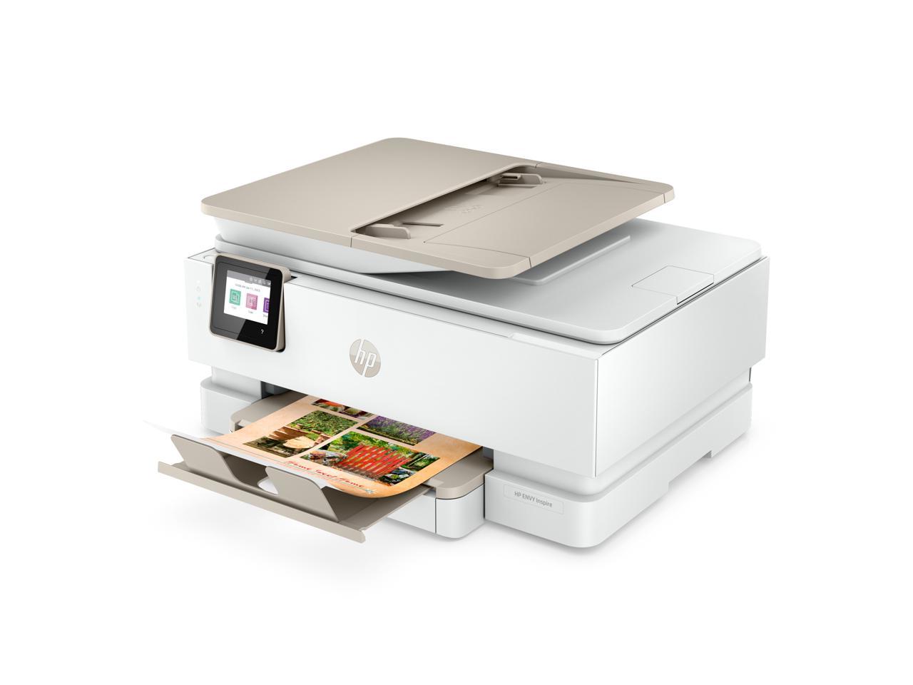 HP Envy Inspire 7955e Wireless Color All-in-One Printer with Bonus 3 Months Instant Ink with HP+ (1W2Y8A) and Advance Photo Paper,-Glossy, 5x5 in, 20 sheets (49V50A) 3