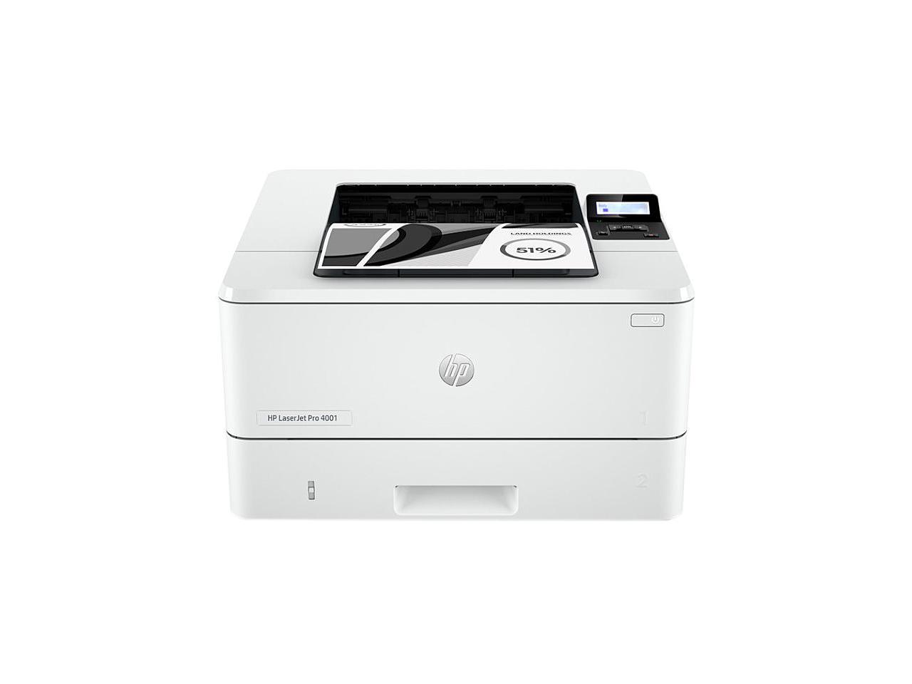 HP - LaserJet Pro 4001n Black-and-White Laser Printer with 3 months of Instant Ink included with HP+ - White 1