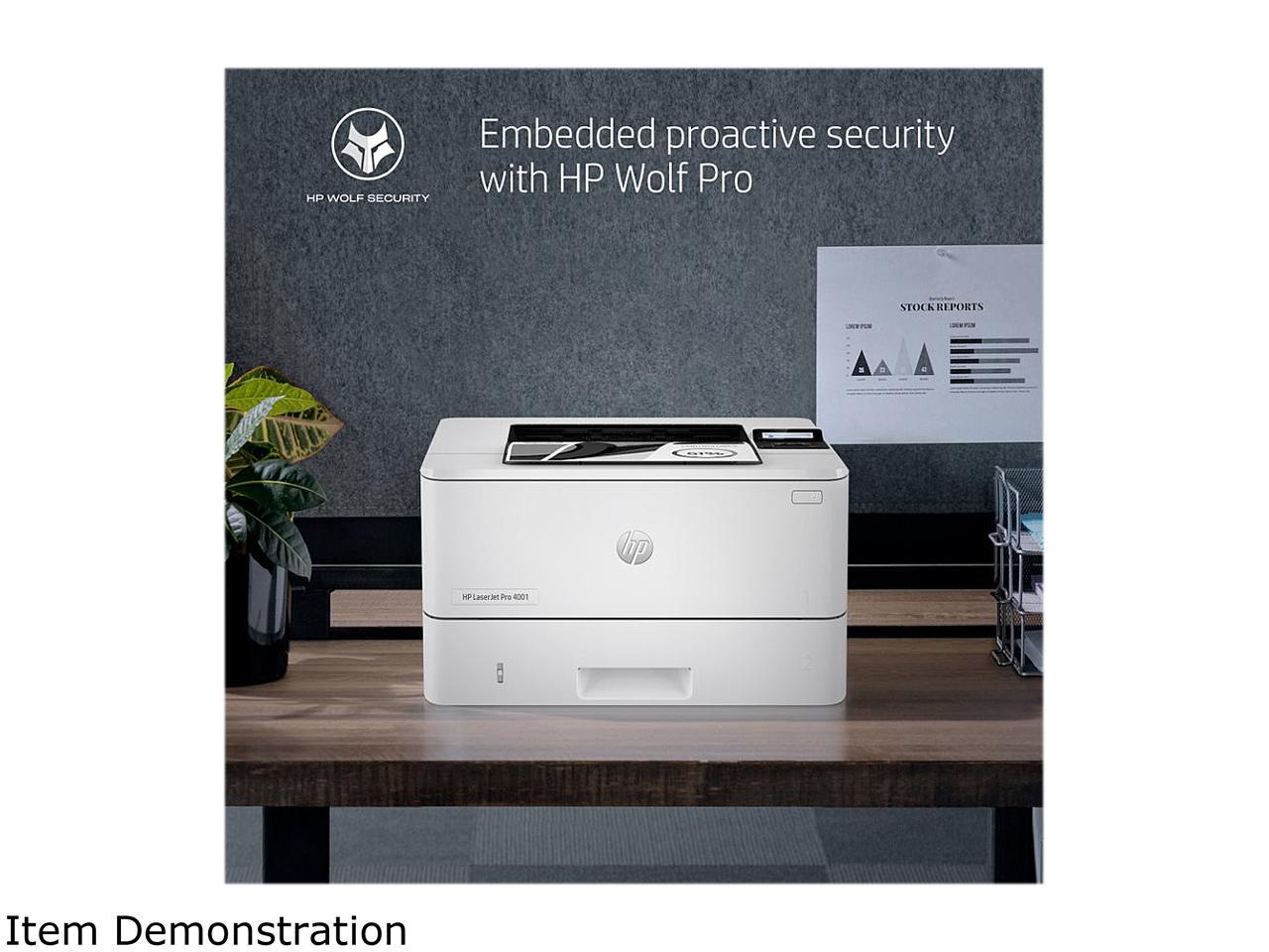 HP - LaserJet Pro 4001n Black-and-White Laser Printer with 3 months of Instant Ink included with HP+ - White 5