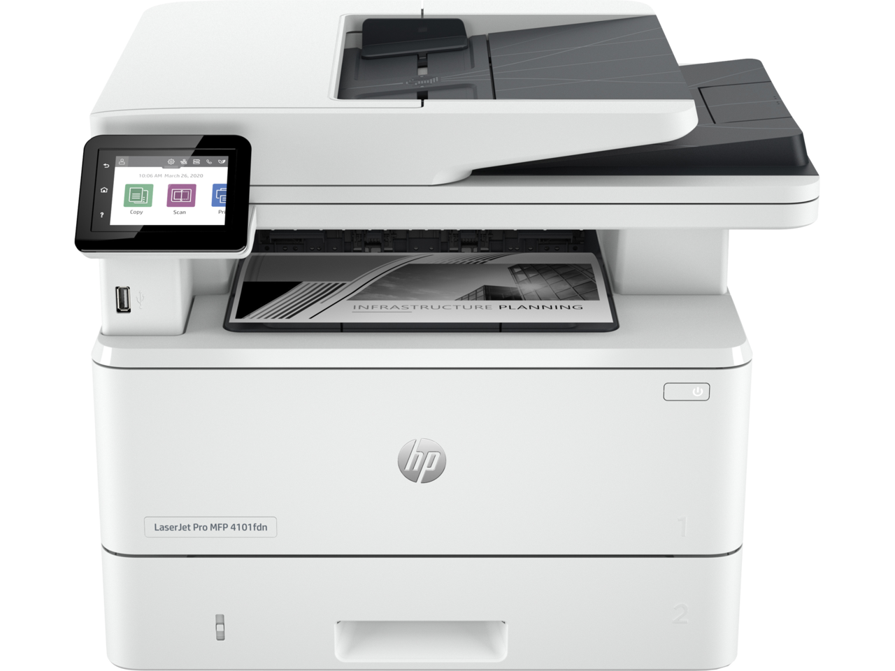 HP LaserJet Pro MFP 4101fdn Printer with Fax 2Z618F#BGJ 1