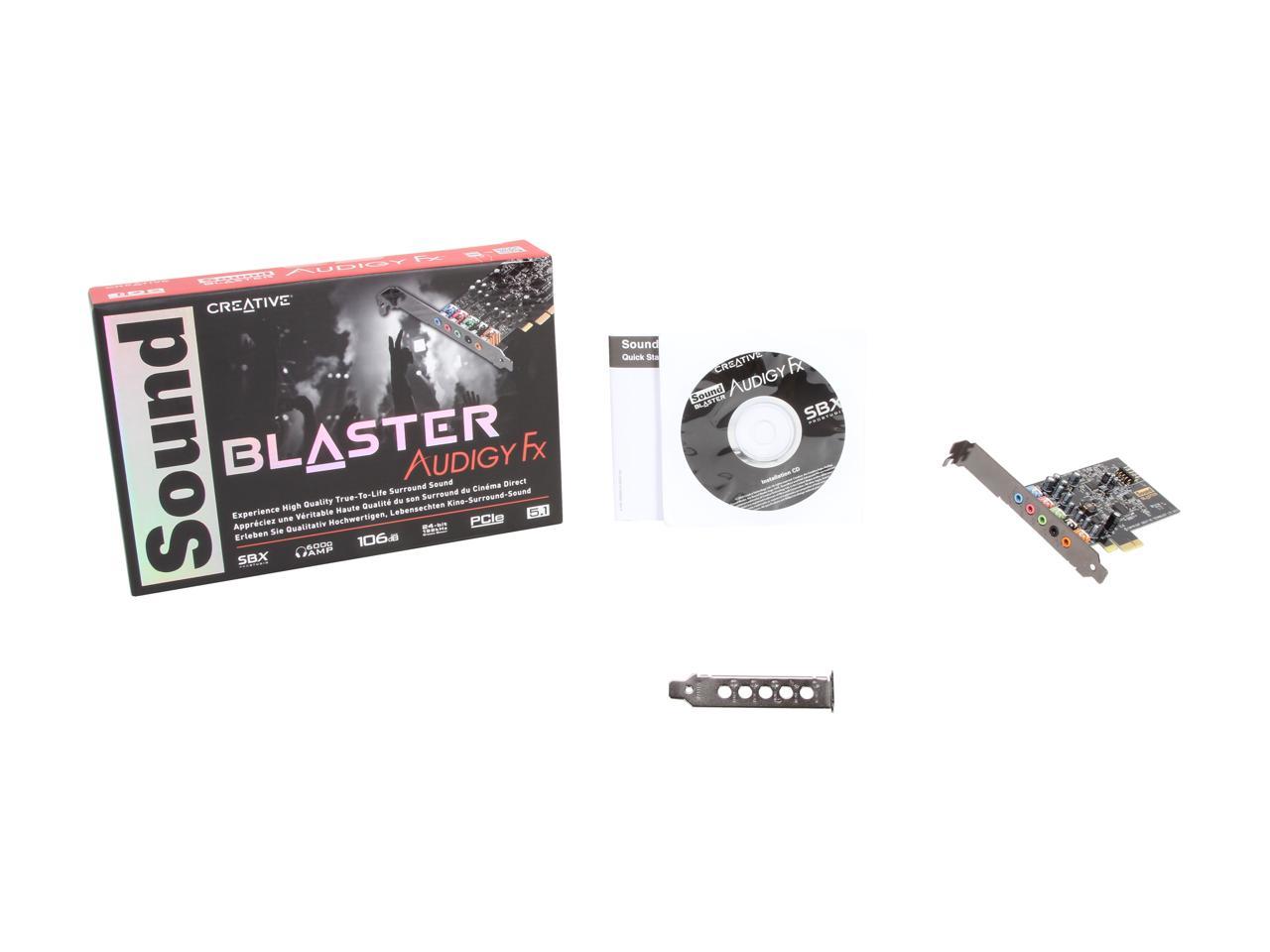 Creative Sound Blaster Audigy FX PCIe 5.1 Sound Card with High Performance Headphone Amp 5