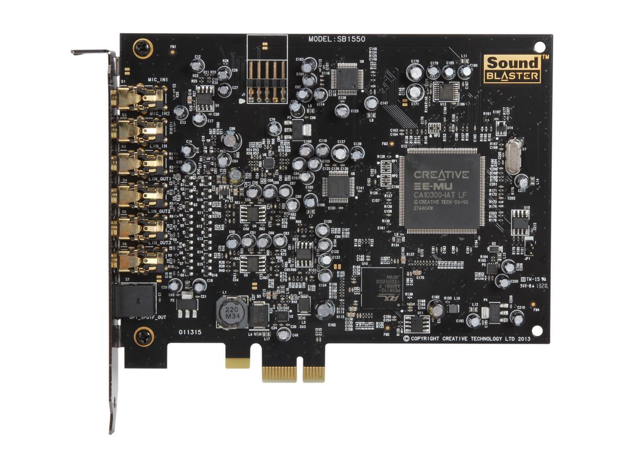 Creative Sound Blaster Audigy PCIe RX 7.1 Sound Card with High Performance Headphone Amp 4