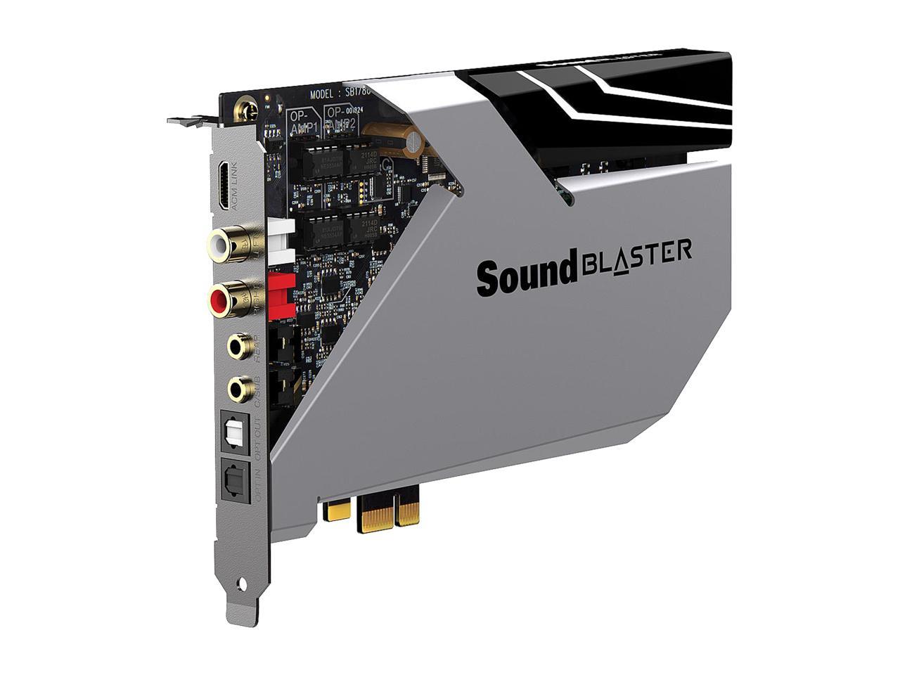 Creative Sound Blaster AE-9 5.1 surround channels, and up to 7.1 virtual surround channels Channels 32-bit 384 KHz PCI Express x1 Interface Sound Card 3