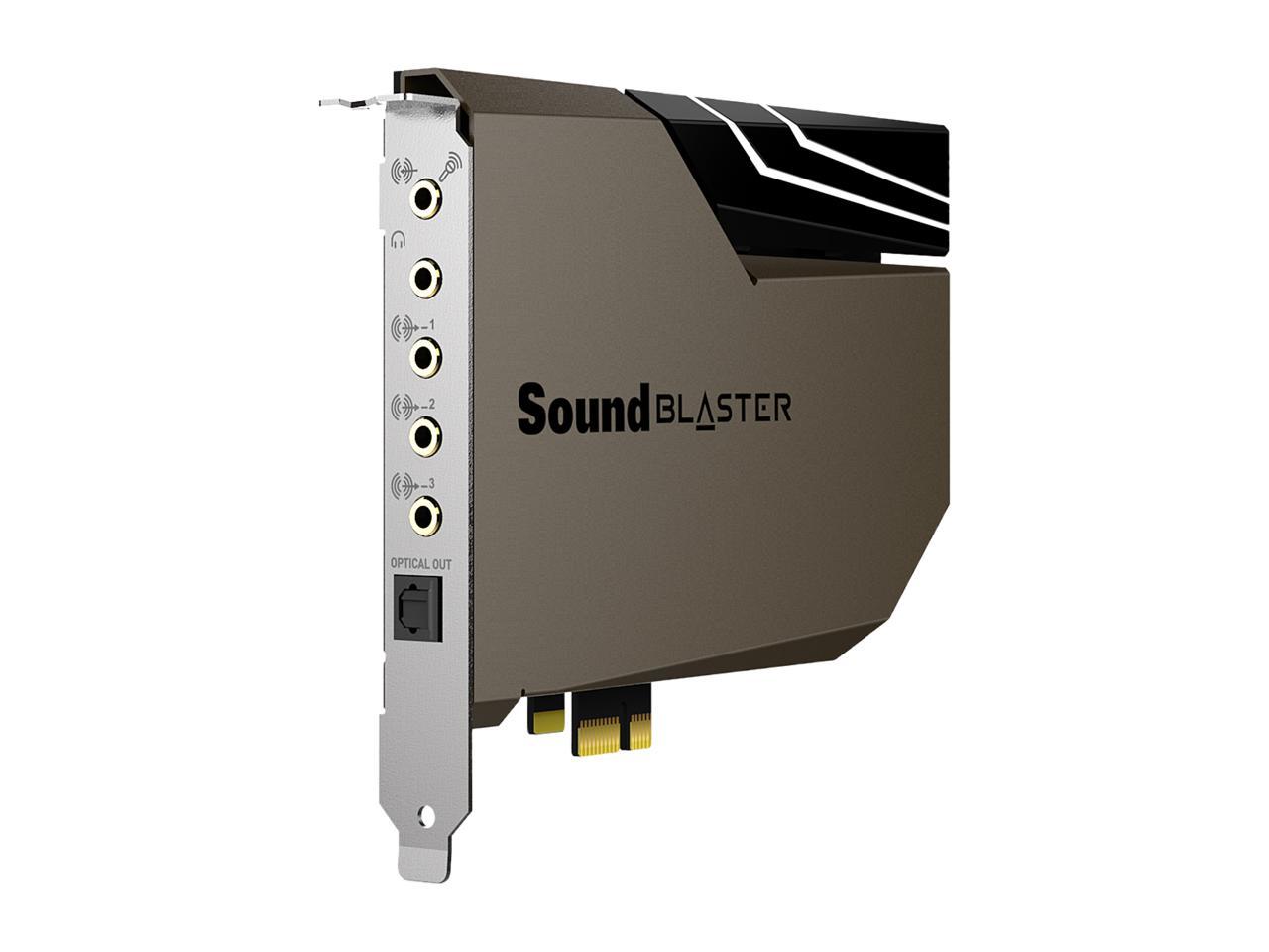 Creative Sound Blaster AE-7 Hi-Res Internal PCIe Sound Card, Quad-Core Processor, 127dB DNR ESS SABRE-class 9018 DAC, Xamp Discrete Custom Bi-amp, Discrete 5.1/Virtual 7.1, Dolby, DTS Encoding (Black) 3