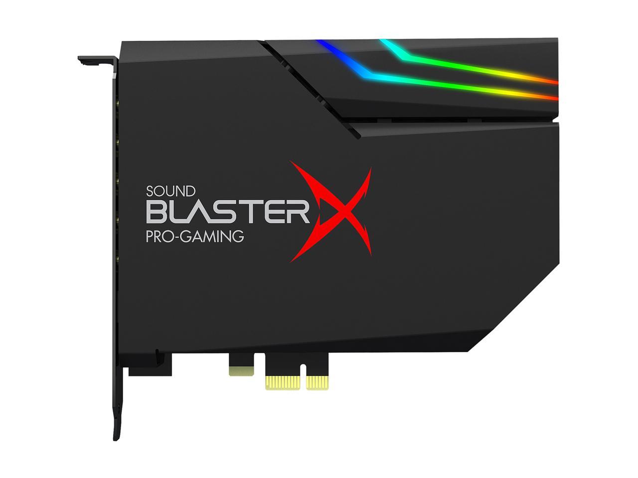 Creative Sound BlasterX AE-5 Plus SABRE32-class Hi-res 32-bit/384 kHz PCIe Gaming Sound Card and DAC with Dolby Digital and DTS, Xamp Discrete Headphone Bi-amp, Up to 122dB SNR, RGB Lighting System 2