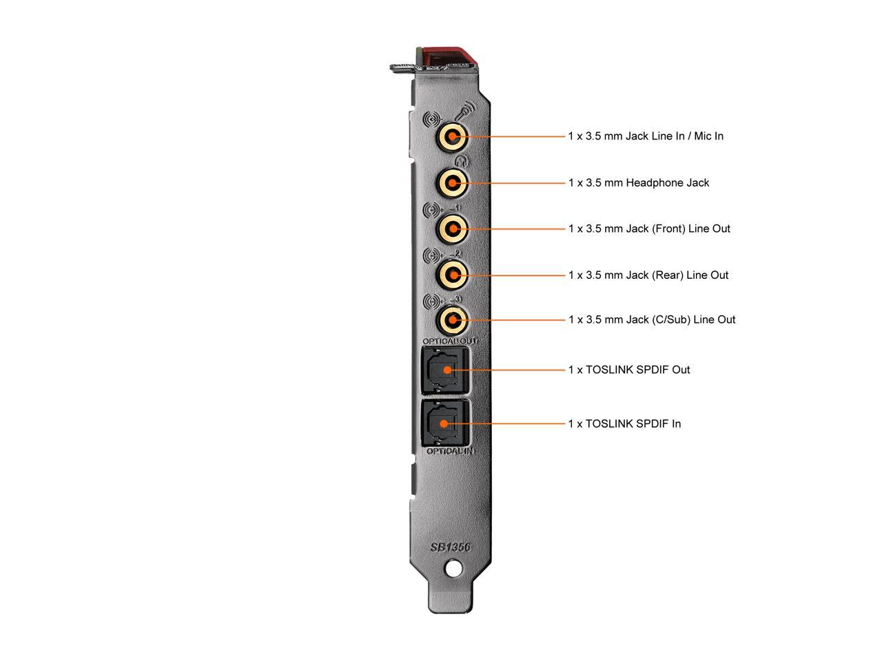 Creative Sound Blaster Z SE Internal PCI-e Gaming Sound Card and DAC, 24-bit / 192 kHz, 116 dB SNR, ASIO, 600O Headphones Amp, Mic EQ, Discrete 5.1 / Virtual 7.1, Supports Dolby Digital Live, DTS 3