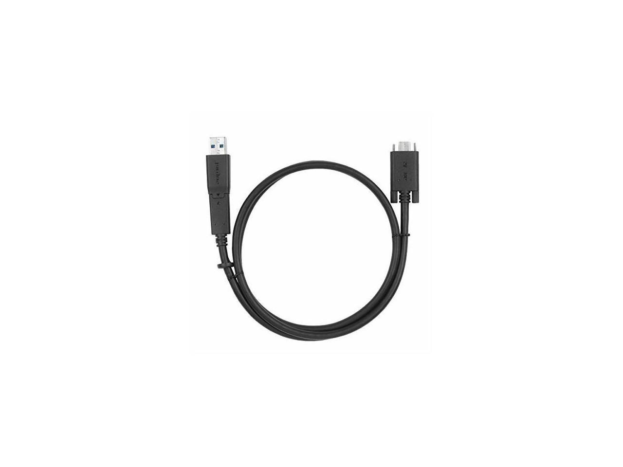 Targus 1M USB-C Male with Screw to USB-C Male Cable with USB-A Tether ACC1133GLX 2