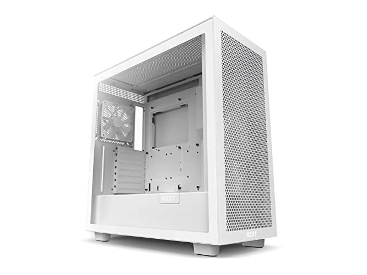 NZXT H7 Flow White - Mid-Tower Airflow PC Gaming Case - Tempered Glass - Enhanced Cable Management 1