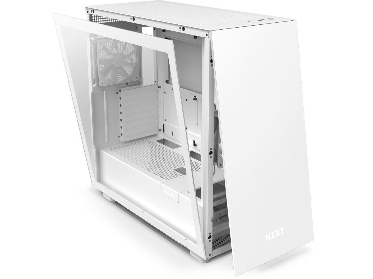 NZXT H7 - Mid-Tower PC Gaming Case - Tempered Glass - Enhanced Cable Management  - White 4