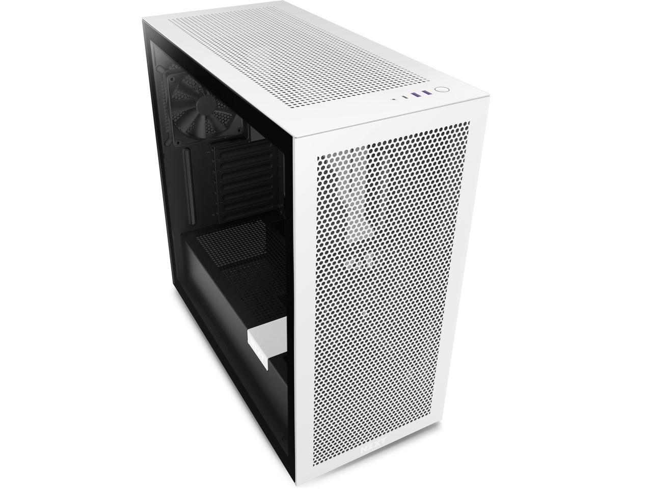 NZXT H7 Flow White & Black - Mid-Tower Airflow PC Gaming Case - Tempered Glass - Enhanced Cable Management 3