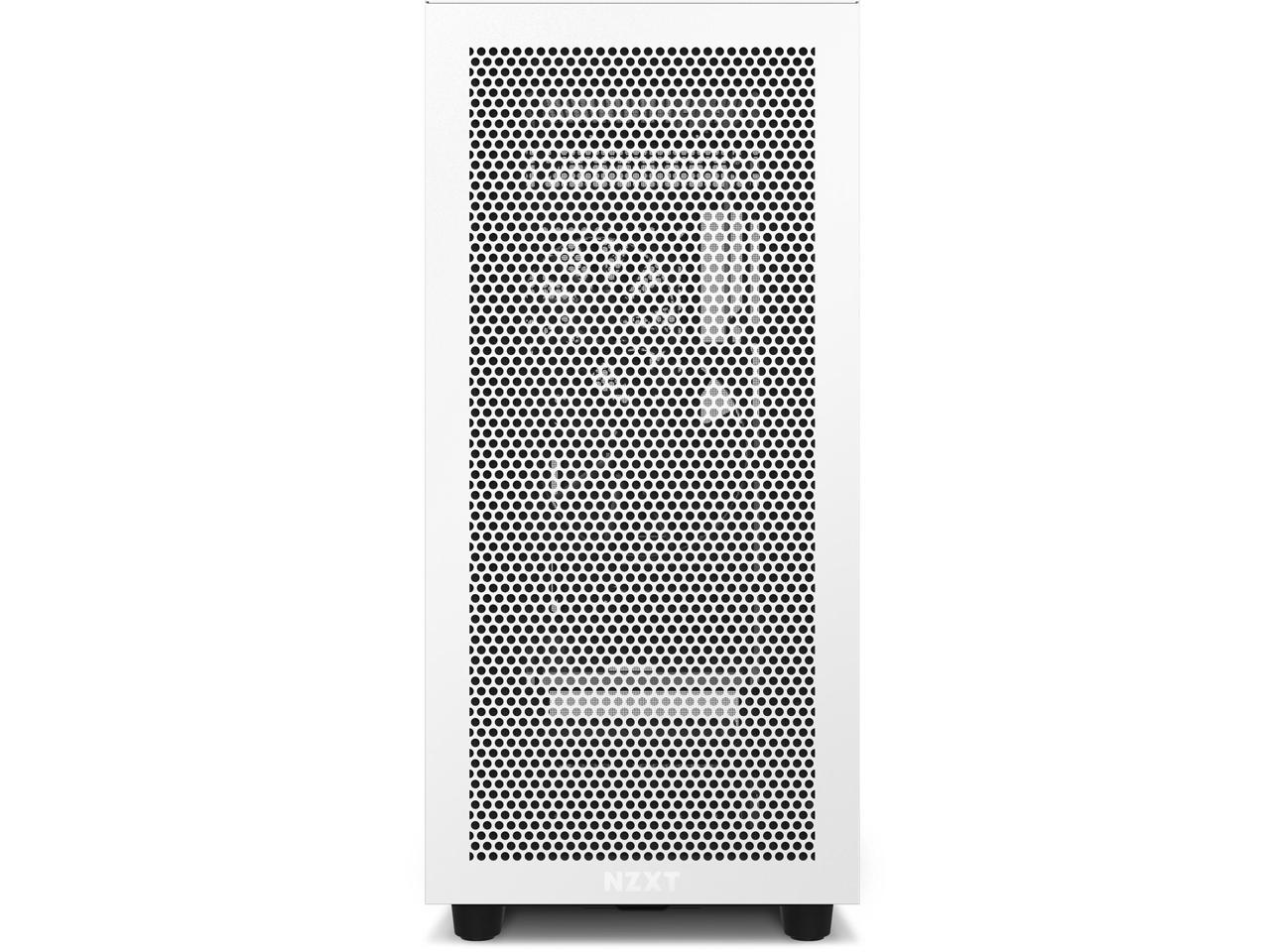 NZXT H7 Flow White & Black - Mid-Tower Airflow PC Gaming Case - Tempered Glass - Enhanced Cable Management 4