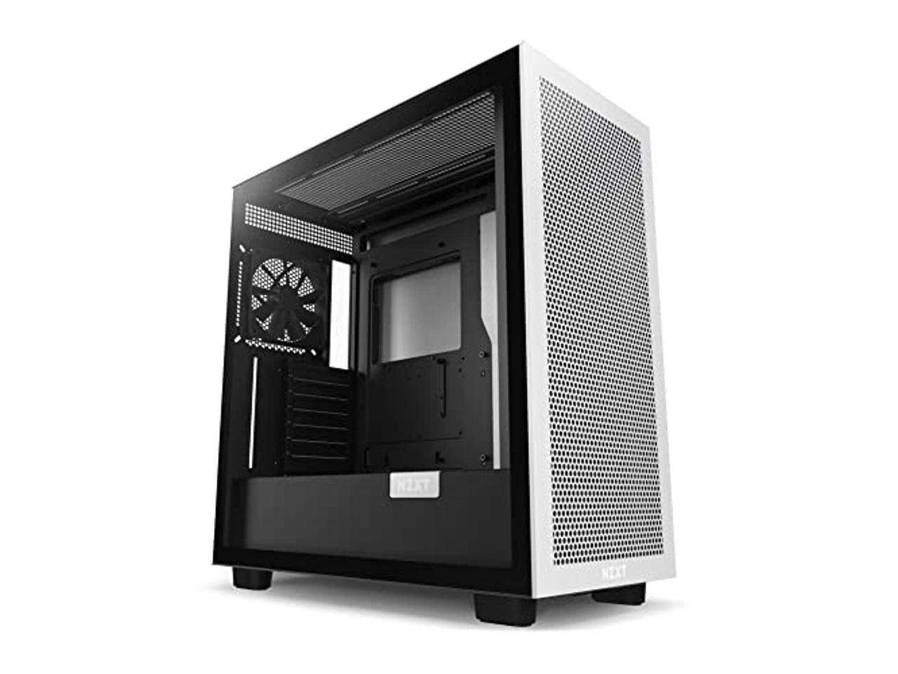 NZXT H7 Flow White & Black - Mid-Tower Airflow PC Gaming Case - Tempered Glass - Enhanced Cable Management 2