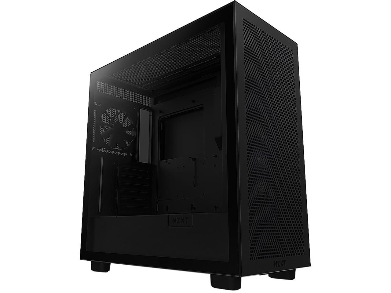 NZXT H7 Flow Black - Mid-Tower Airflow PC Gaming Case - Tempered Glass - Enhanced Cable Management - Water-Cooling Ready 2