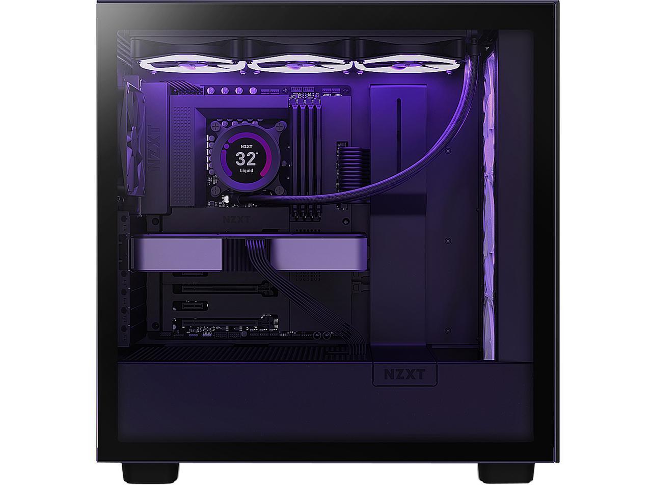 NZXT H7 Flow Black - Mid-Tower Airflow PC Gaming Case - Tempered Glass - Enhanced Cable Management - Water-Cooling Ready 3