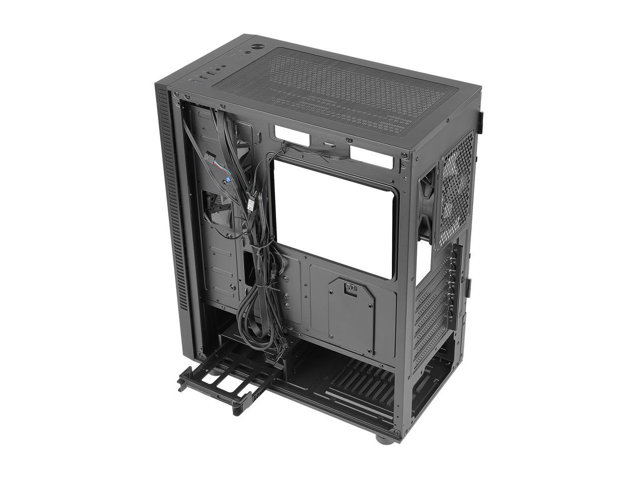 Antec NX Series NX410, 2 x 140mm & 1 x 120mm ARGB Fans Included, 360mm Radiator Support, Mesh Front Panel & Swing-Open Tempered Glass Side Panel ATX Mid-Tower Gaming Case 4