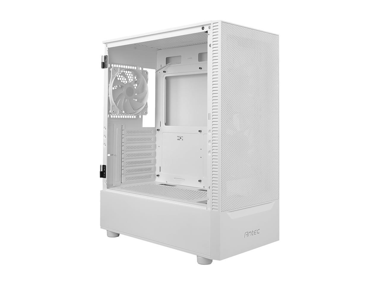 Antec NX Series NX410 White, 2 x 140mm & 1 x 120mm ARGB Fans Included, 360mm Radiator Support, Mesh Front Panel & Swing-Open Tempered Glass Side Panel ATX Mid-Tower Gaming Case 4