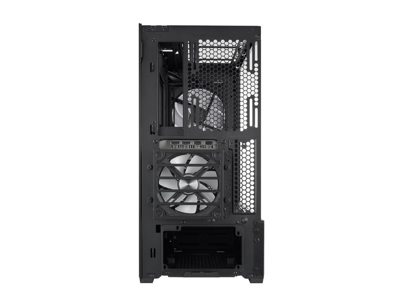 LIAN LI LANCOOL 216 X Black Steel / Tempered Glass ATX Mid Tower Computer Case ,2x 16 cm PWM Fans Included (Non RGB ) -LANCOOL 216X 3