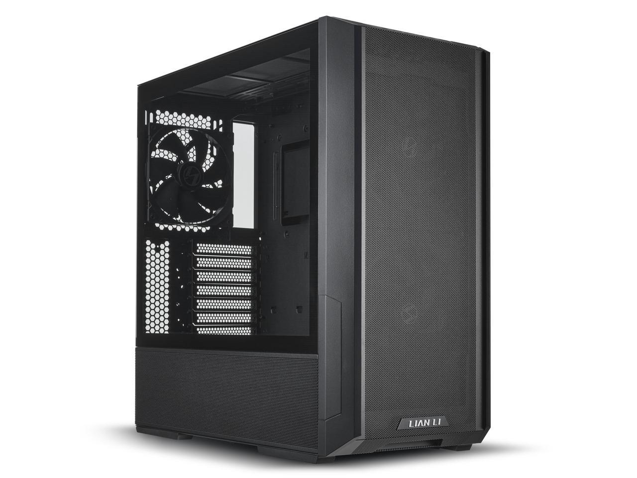 LIAN LI LANCOOL 216 X Black Steel / Tempered Glass ATX Mid Tower Computer Case ,2x 16 cm PWM Fans Included (Non RGB ) -LANCOOL 216X 1